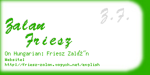 zalan friesz business card